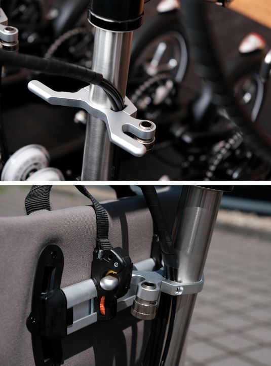 Pannier rack with pedal holder