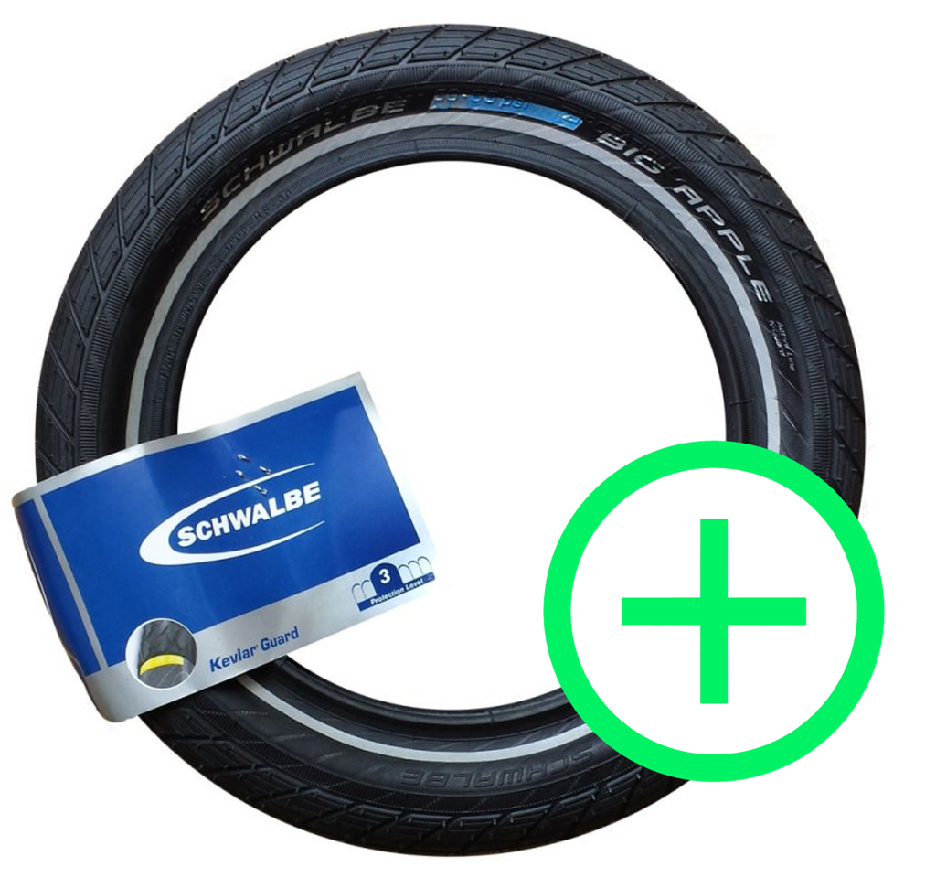 Schwalbe 50-203 Big Apple band met reflecterende strepen, verhoogd draagvermogen